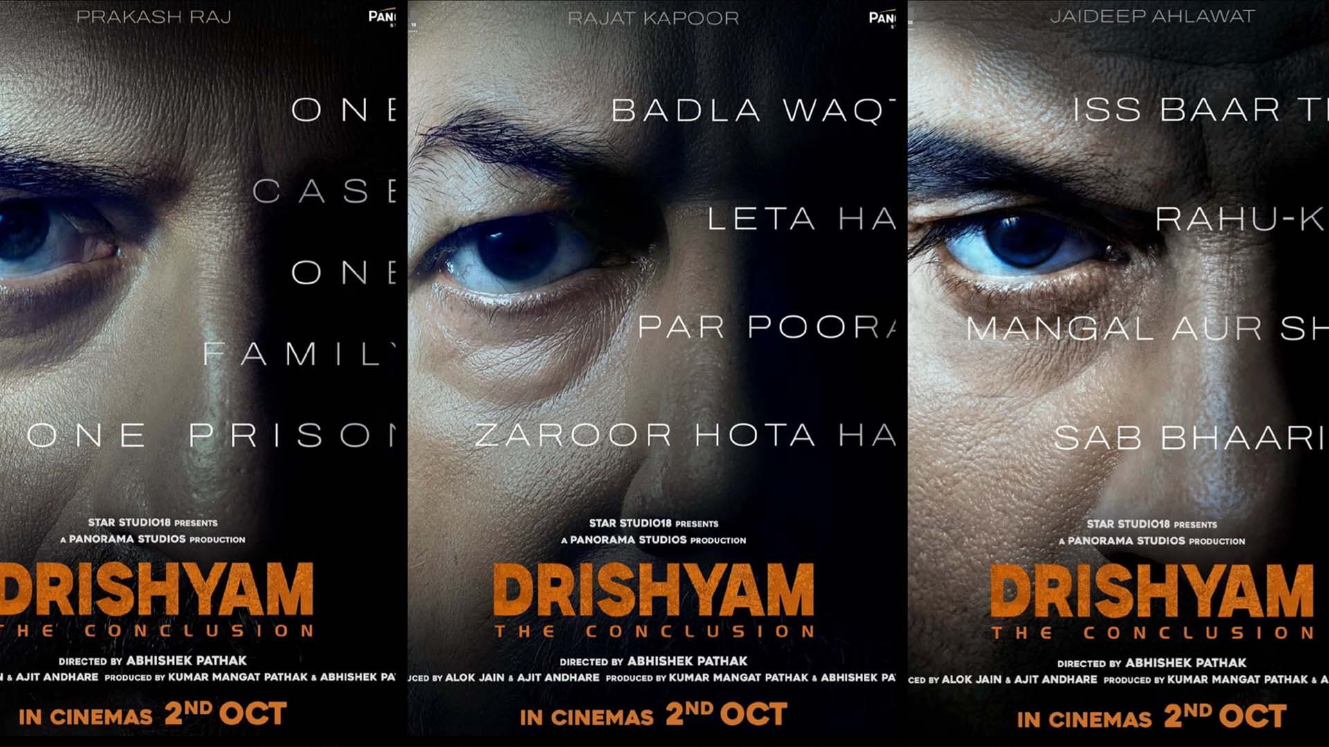 Ajay Devgn in the poster of Drishyam The Conclusion