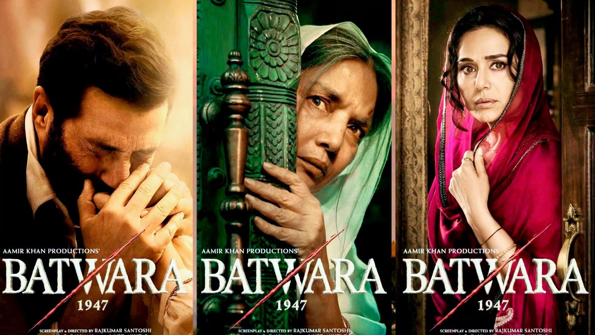 Preity Zinta speaks during the trailer launch event for *Batwara 1947* in Mumbai.