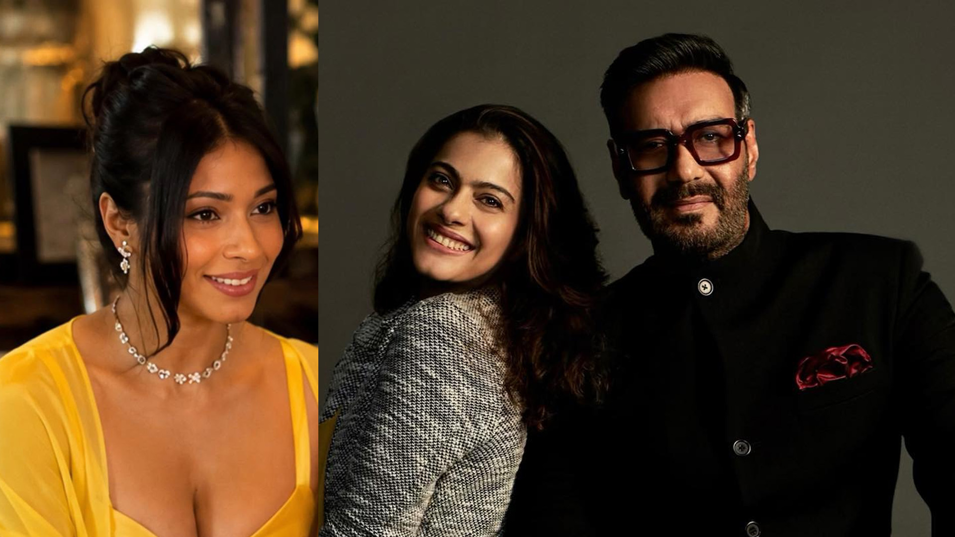 Kajol smiling during a birthday celebration as family and friends send wishes.